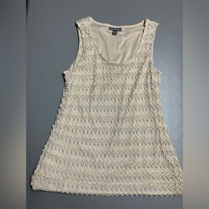 Roz & Ali Textured Cream Tank Top